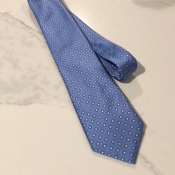 Jos. A. Bank Light Blue with Silver Diamonds Tie - Picture 2 of 3